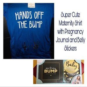 Maternity Shirt, Pregnancy Stickers and Journal
